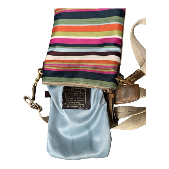 Coach Legacy Stripe Scarf Print Crossbody - Picture 4 of 8